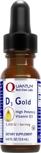QNL D3 Oro - Gotas Líquidas de Vitamina D3 - 0.43 fl oz
