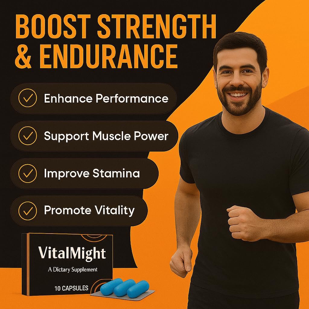 Vital Might Sports Nutrition para Mejor Rendimiento, Energía y Resistencia, 10 Cápsulas