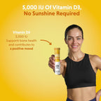 Seltz Vitamin D3 Drink Tablets - 5000 IU, Comprimidos Efervescentes, Sabor Mango Naranja, Sin Azúcar Añadido, 120 Comprimidos