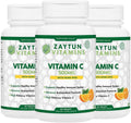 Zaytun Vitamins Vitamina C Halal 500mg Comprimidos con Escaramujo y Bioflavonoides Cítricos - 3 Paquetes de 60 Comprimidos