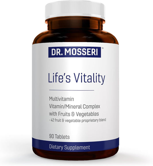 Life's Vitality Multivitamínico Vegano para Hombres y Mujeres - 42 Frutas y Verduras, Vitamina D, 90 Comprimidos