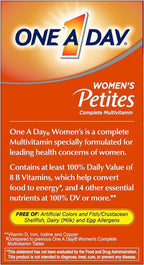 ONE A DAY Women's Petites Multivitamin with Vitamin A, C, D, E and Zinc, 160 Count (Pack of 2)