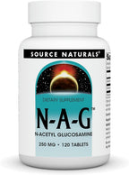 Source Naturals N-A-G 250 mg – N-Acetilglucosamina para Apoyo Articular e Intestinal – 120 Comprimidos