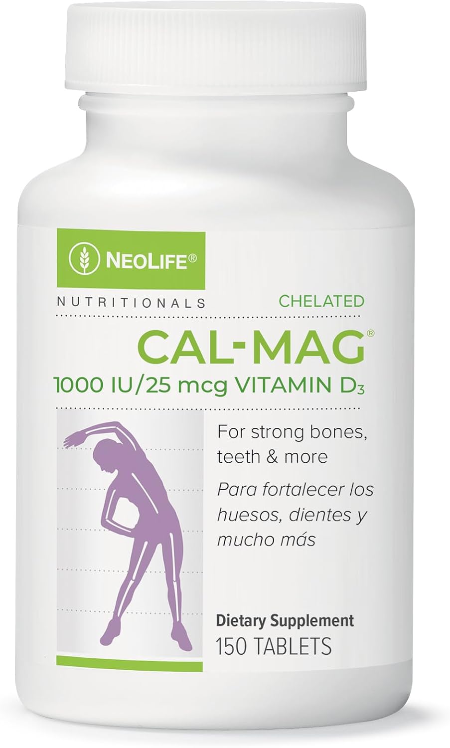 NeoLife Chelated Cal-Mag Tablets con 1000 UI de Vitamina D3