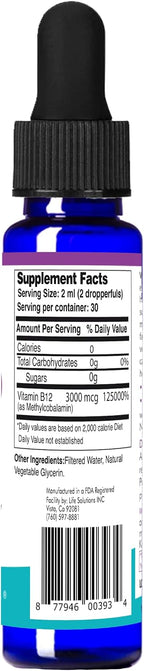 Life Solutions Vitamina B12 Metilcobalamina Líquida - 60 ml