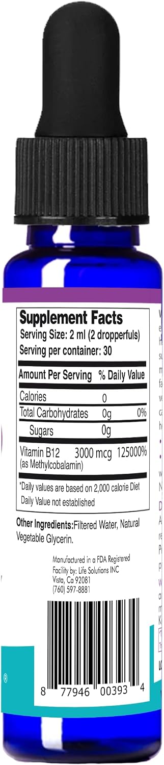 Life Solutions Vitamina B12 Metilcobalamina Líquida - 60 ml