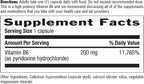 Country Life Vitamina B-6, Alta Potencia, 200 mg, 90 Cápsulas Veganas