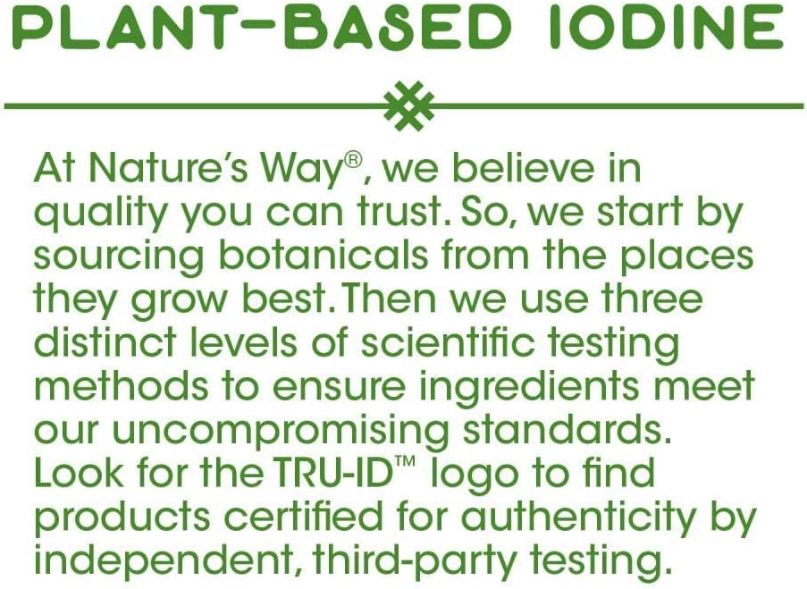 Nature's Way Fucus Vesiculosus (Fucus) Tallo Entero 580 mg, 100 Cápsulas (Paquete de 2)