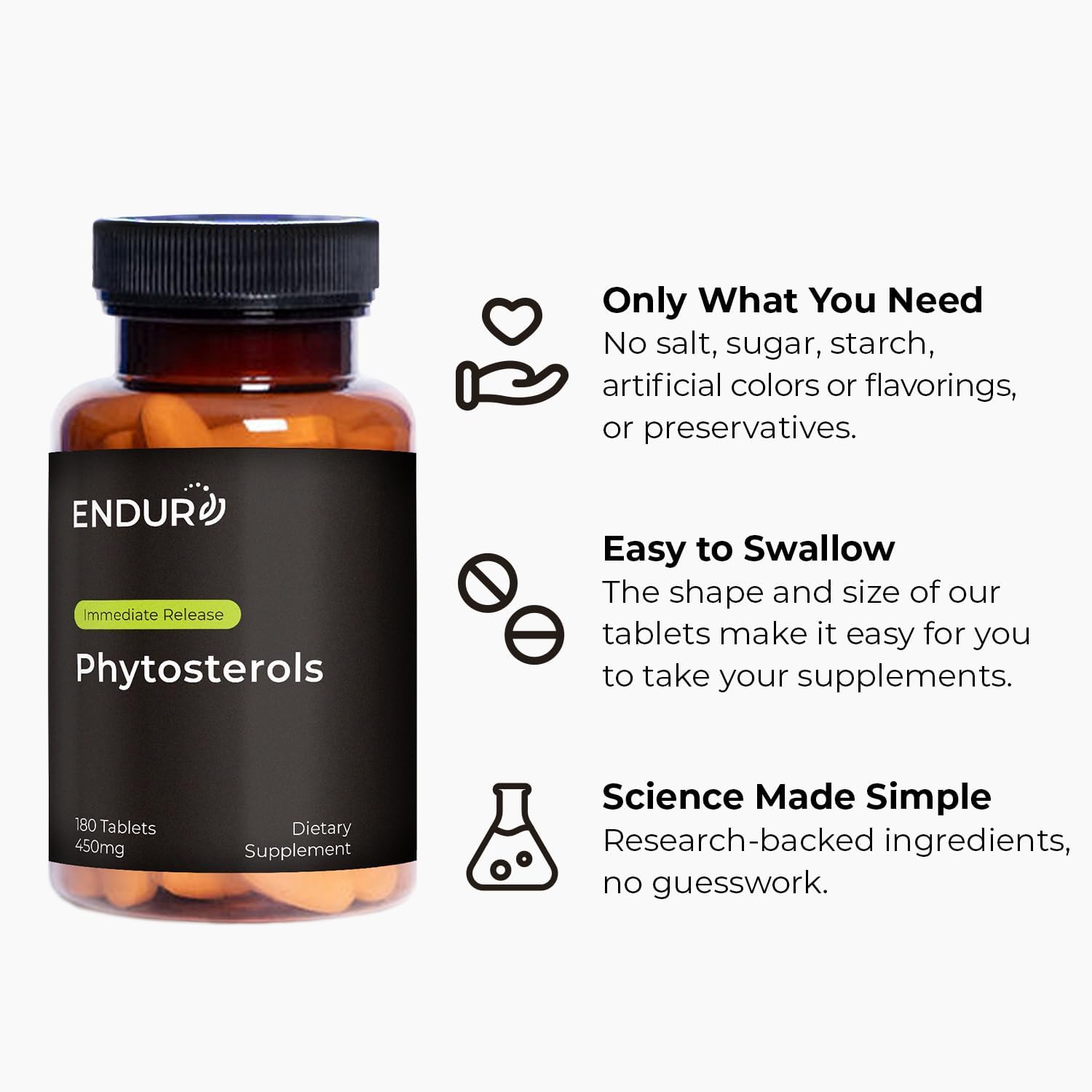 ENDUR Fitoesteroles – Complejo de Esteroles Vegetales 450 mg (180 comprimidos)