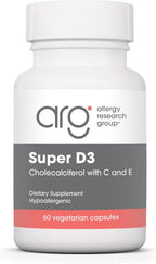 ARG Super D3 - Vitamina D3 con Vitaminas C y E - 60 Cápsulas