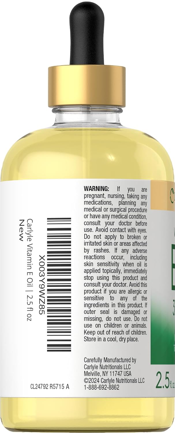 Carlyle Aceite de Vitamina E, 30.000 UI, 74 ml - Uso Oral y Tópico
