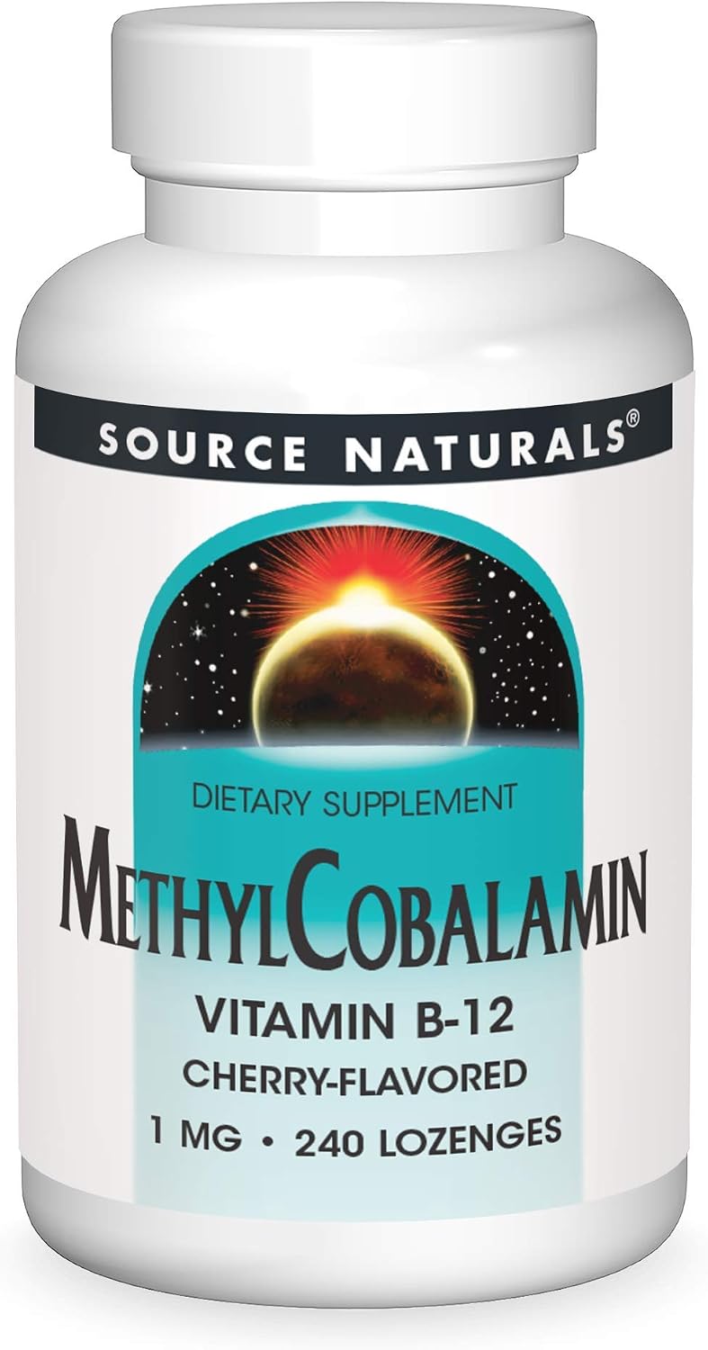 Source Naturals Methylcobalamin Vitamin B-12, Cherry Flavor, 1 mg - 120 Lozenges