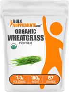 Polvo de Hierba de Trigo Orgánico - Superalimento en Polvo - Vegano y Sin Gluten - 100g (3.5 oz)