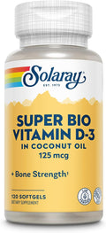 SOLARAY Super Bio Vitamin D3 in Coconut Oil - 5000 IU - 120 Softgels