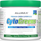 ALLMAX CytoGreens Super Greens Powder, Acai Berry Green Tea, 14 Servicios