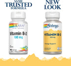 Solaray Vitamina B2 100 mg – Riboflavina, 100 Cápsulas Veganas