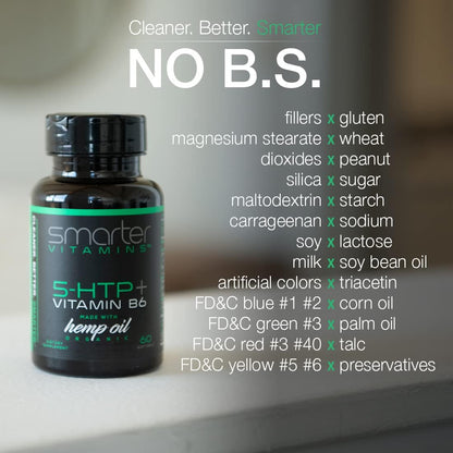 SmarterVitamins 200mg 5-HTP + Vitamina B6, Liberación Prolongada, 60 Cápsulas Blandas, 30 Dosis – Image 3