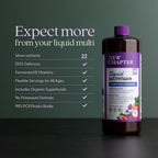 New Chapter Multivitamínico Líquido con Minerales - 22 Vitaminas Esenciales - Sabor a Bayas Mixtas - 887 ml (30 oz)