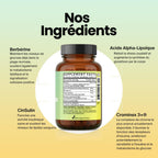 Glucose Defend con Berberina, Ácido Alfa Lipoico, CinSulin® Canela, Crominex 3+®, Extracto de Momordica Charantia, Vanadio – 60 Cápsulas Veganas