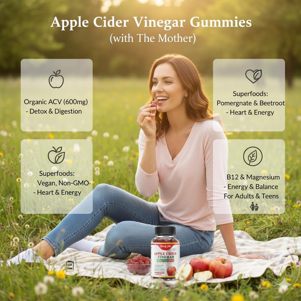 Beauty Grip Gominolas de Vinagre de Manzana Orgánico con la Madre
