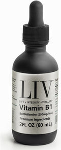 LIV Vitamina B1 Líquida – Tiamina y Benfotiamina para el Metabolismo y el Sistema Nervioso – 60 mL