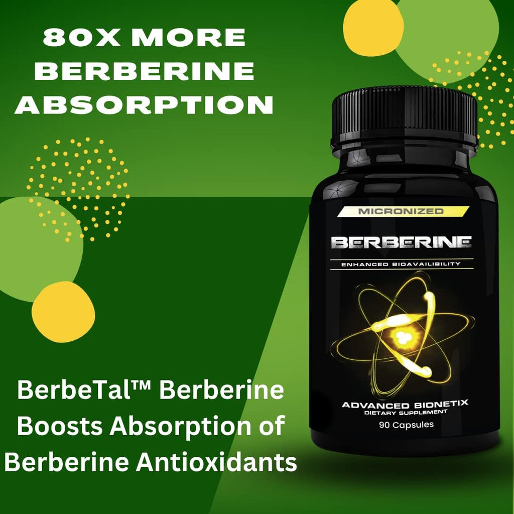 Advanced Bionetix Berberina 1500mg - 180 Cápsulas (2 Pack) - Micronizada con BerbeTal™