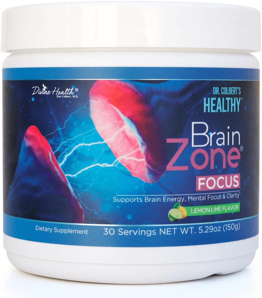 Dr. Colbert, MD Brain Zone Focus Powder - Sabor Limón-Lima | Divine Health