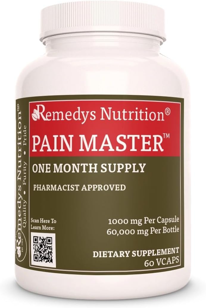 Pain Master | 1000 mg, 60 Cápsulas Veganas - Suplemento Herbal de Remedy's Nutrition