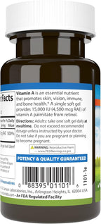 Carlson - Vitamin A, 15000 IU Palmitate (4500 mcg RAE), Eye and Skin Health, 120 Soft Gels