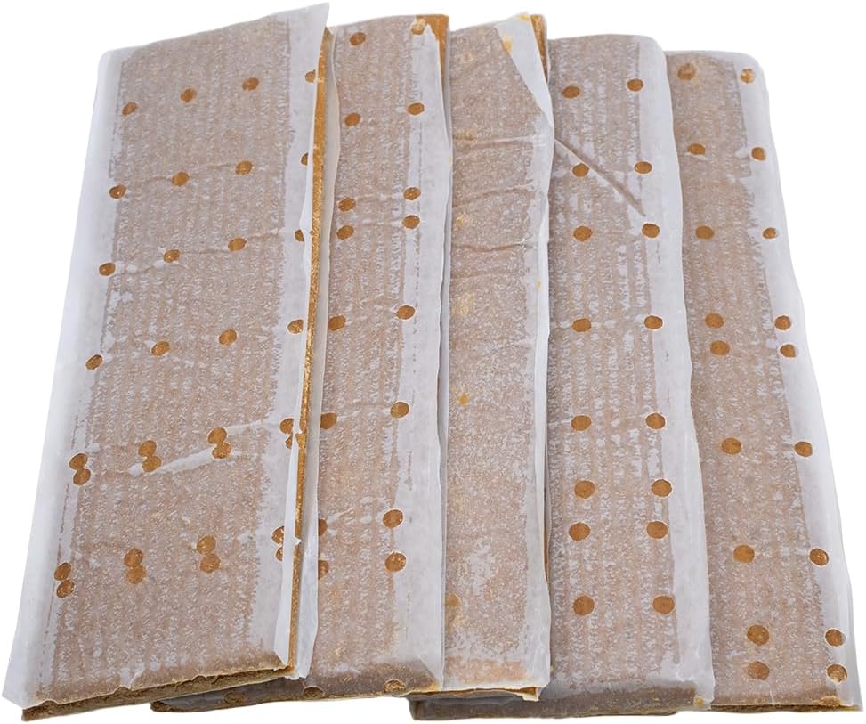 Pollen Patties para Apicultura de VILLAGE GIFT IMPORTERS | Contiene 15% de Polen Natural y 15.5% de Proteína | Nutrición Equilibrada para Abejas | Apoya la Salud de la Colmena (Paquete de 5, 5 unidades)