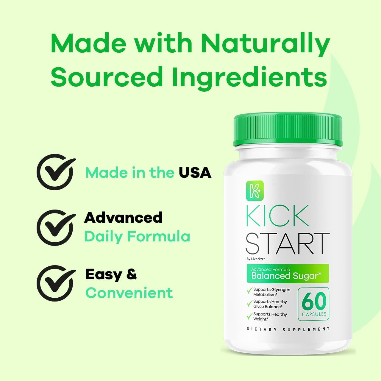 (3 Pack) Kick Start Glyco Optimizer Cápsulas, 180 Cápsulas para 3 Meses