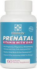 Vidalocity Vitaminas Prenatales para Mujeres, Multivitamínico en Cápsulas: Omega 3 (EPA/DHA), Magnesio, Folato, Vitamina D3, C, B12, B6, A, K y Zinc, 60 Cápsulas (Suministro para 60 Días)