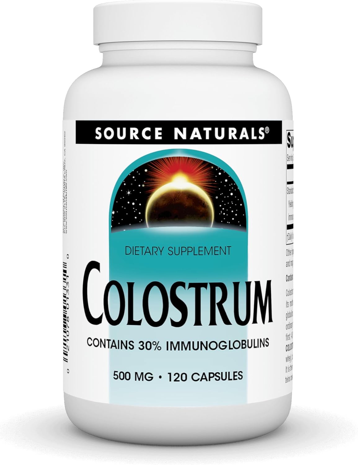 Source Naturals Calostro con 30% de Inmunoglobulinas - 120 Cápsulas
