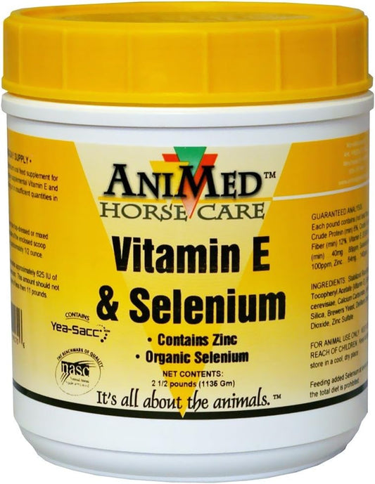AniMed Vitamina E y Selenio y Zinc para Mascotas (2.5 lb)