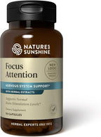 Nature's Sunshine Focus Attention - 90 Cápsulas - Apoyo Cognitivo y Circulación Cerebral