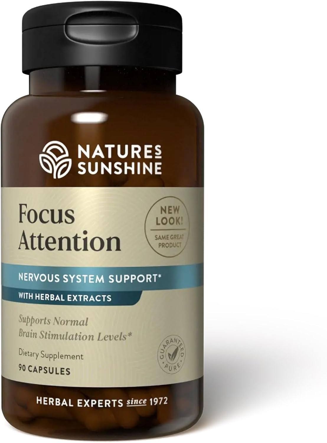 Nature's Sunshine Focus Attention - 90 Cápsulas - Apoyo Cognitivo y Circulación Cerebral