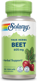 SOLARAY Beet Root 605mg | 100 Cápsulas Vegetales | Vegano