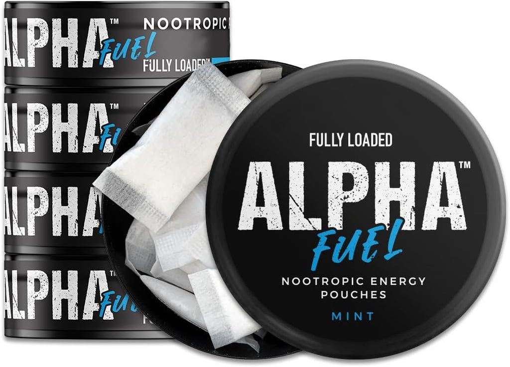 Fully Loaded Alpha Fuel Nootropic Pouches (Coffee Fuel) - Nootropic Energy Pouches with Caffeine, Alpha GPC, Tyrosine, Taurine, Guarana and More