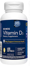Members Mark Vitamina D3 2000 UI (50 mcg) - 400 Cápsulas Blandas