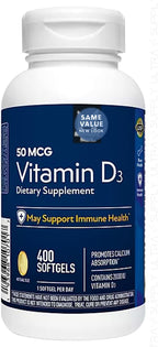 Members Mark Vitamina D3 2000 UI (50 mcg) - 400 Cápsulas Blandas