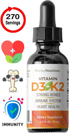 Complejo de Vitamina D3 y K2 5000 UI con K2 MK-7, 270 Dosis