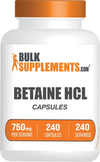 Cápsulas de Betaína HCl - 750 mg - 240 Cápsulas