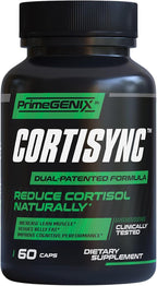 PrimeGENIX CortiSync - Reduce Cortisol, Aumenta Energía y Mejora Enfoque con Sensoril Ashwagandha - 60 Cápsulas