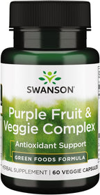 Swanson Whole Food Purple Antioxidants Fruit & Veggie Complex 400 mg 60 Cápsulas Veganas