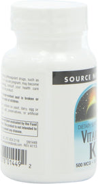 Vitamina K1 de Source Naturals, 100 tabletas