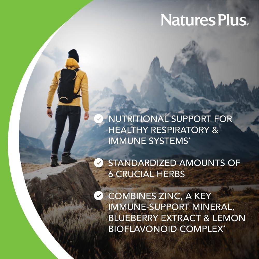 NaturesPlus Advanced Therapeutics Aller-7 Rx-Respiration - 60 Vegetarian Capsules - Respiratory Support - Gluten-Free - 30 Servings