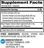 Earth's Splendor Complejo de Cúrcuma con Pimienta Negra 500mg, 90 Cápsulas