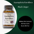 Barlowe's Herbal Elixirs Kaempferia Parviflora (Jengibre Negro) - 600mg, 60 Cápsulas Veganas