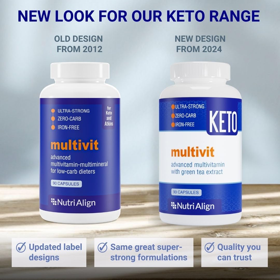Nutri-Align Multivit Keto - 90 Multivitamin Capsules with 20 Nutrients
