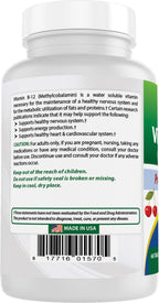 Best Naturals Vitamina B12 como Metilcobalamina 6000 mcg – 60 Comprimidos Sublinguales (Paquete de 2)